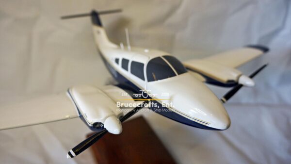 Model of Piper PA-44 Seminole with detailed craftsmanship.